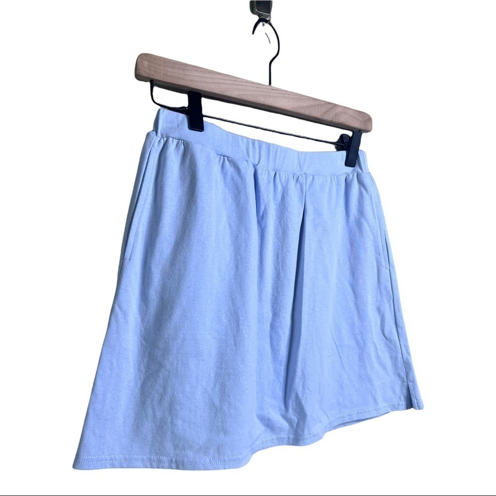 Le Lis Ultra Mini Knit Baby Blue Back Pocket Pull On Skirt Small SS6597 - Picture 4 of 11